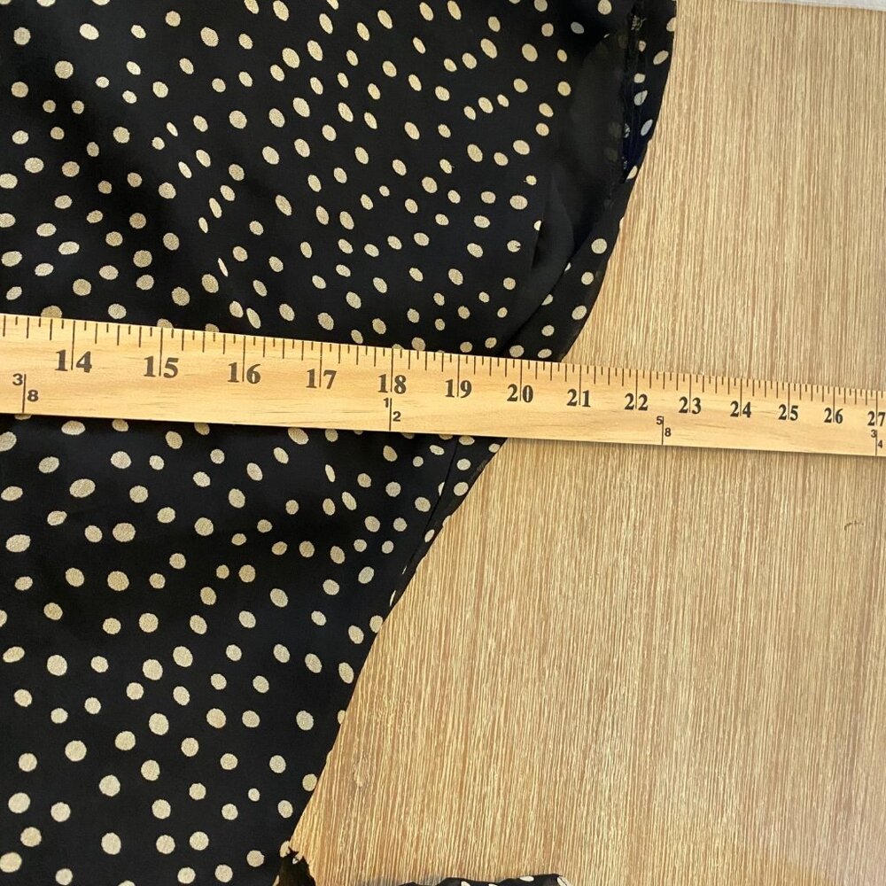 Jackie Bernard Eklektic Dress Low Back Ruffle Layers Polka Dot Black Sz 8 - Picture 13 of 15
